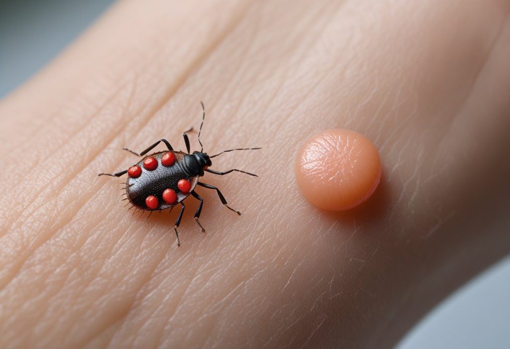 Piqûre de punaise de lit et de moustique